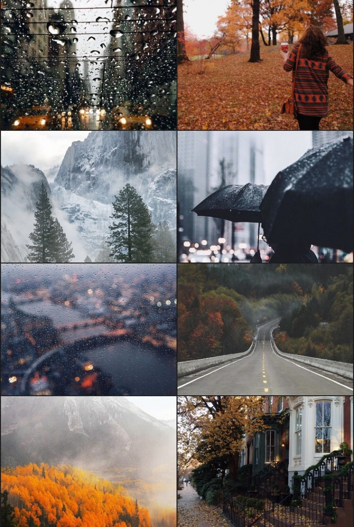 november aesthetic; snow on the mountain tops