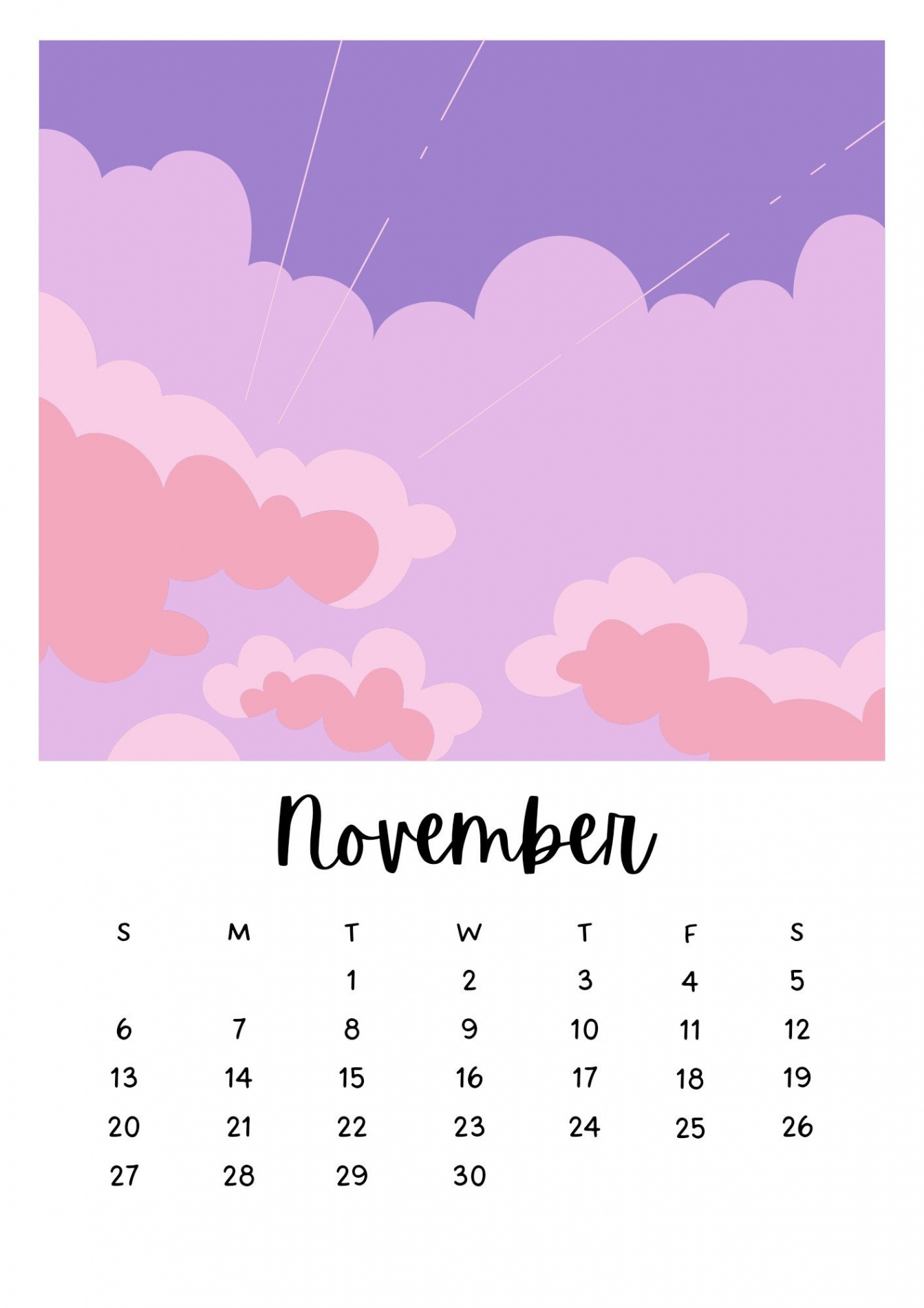 November   Calendar design, Pretty wallpaper iphone, Cartoon