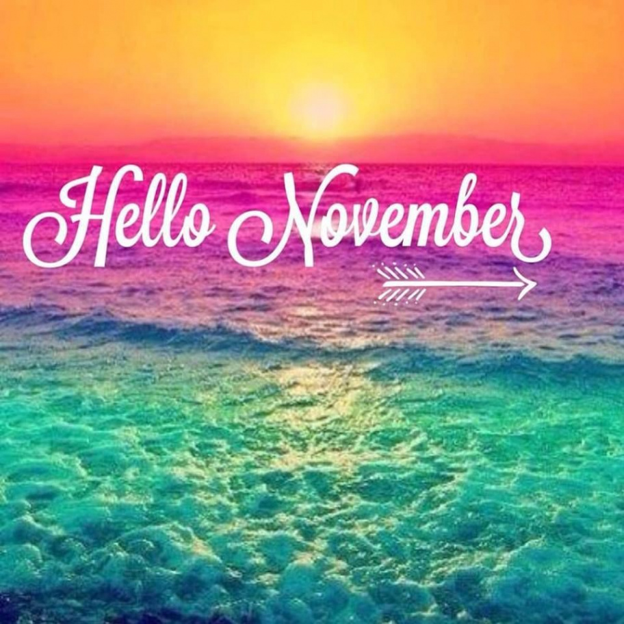 Ocean Wave Hello November Quote november hello november november