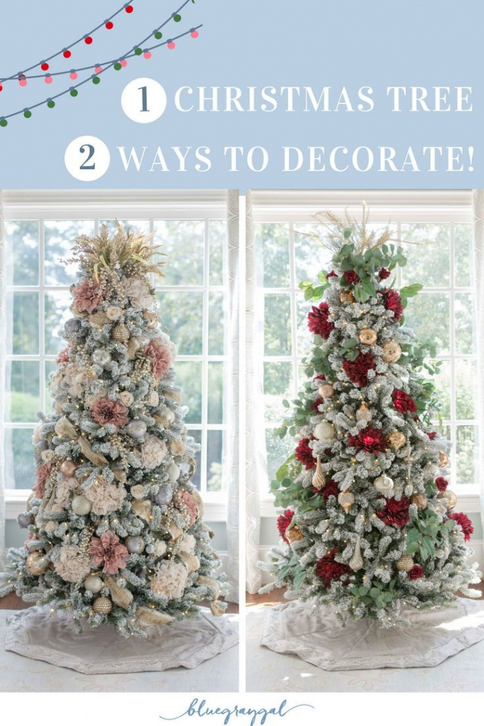 One Elegant Christmas Tree - Decorated Two Ways!  bluegraygal