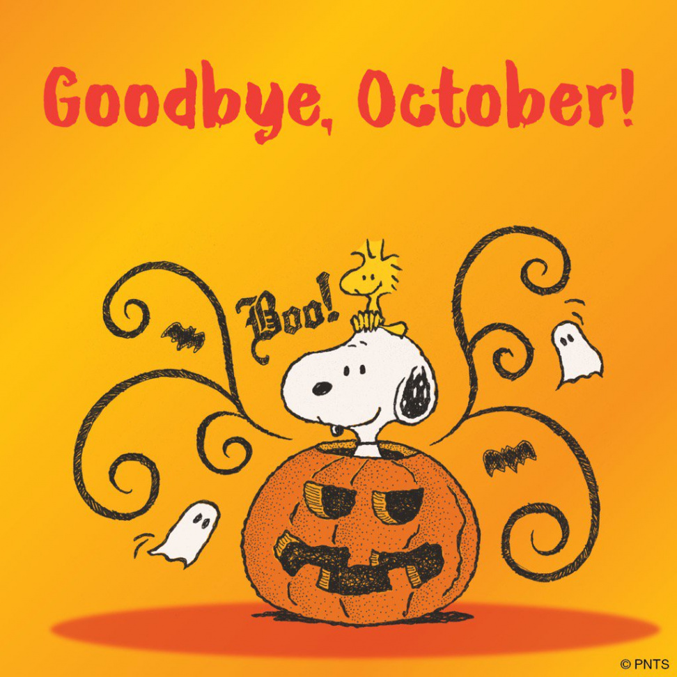 PEANUTS on X: "Goodbye, October! https://t