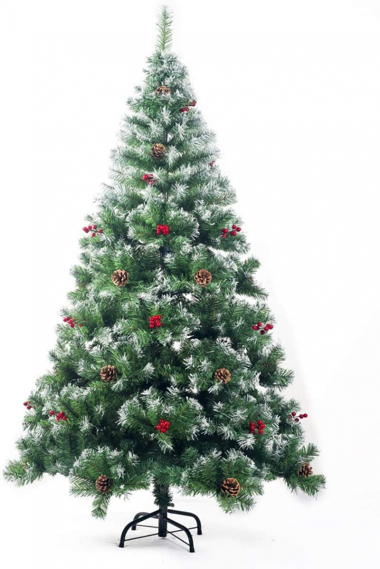 PrimoLiving P- Artificial Christmas Tree with Snow Effect and Pine  Cones  cm (P-)  cm