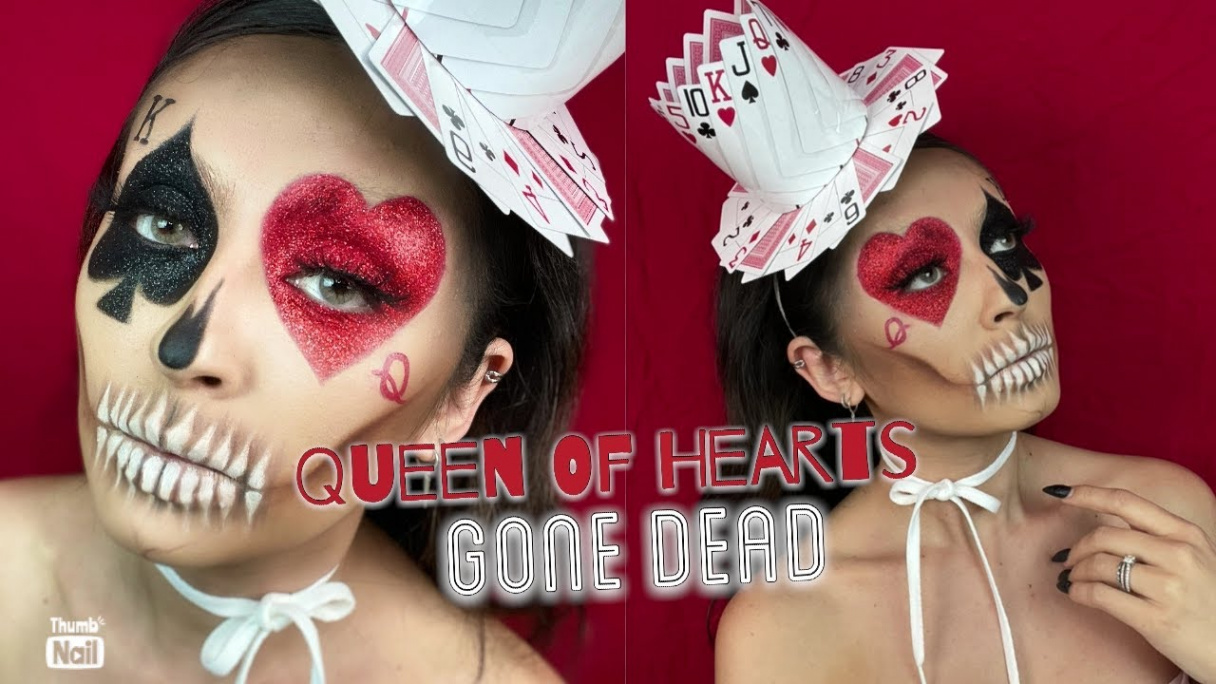 QUEEN OF HEARTS GONE DEAD (HALLOWEEN MAKEUP)