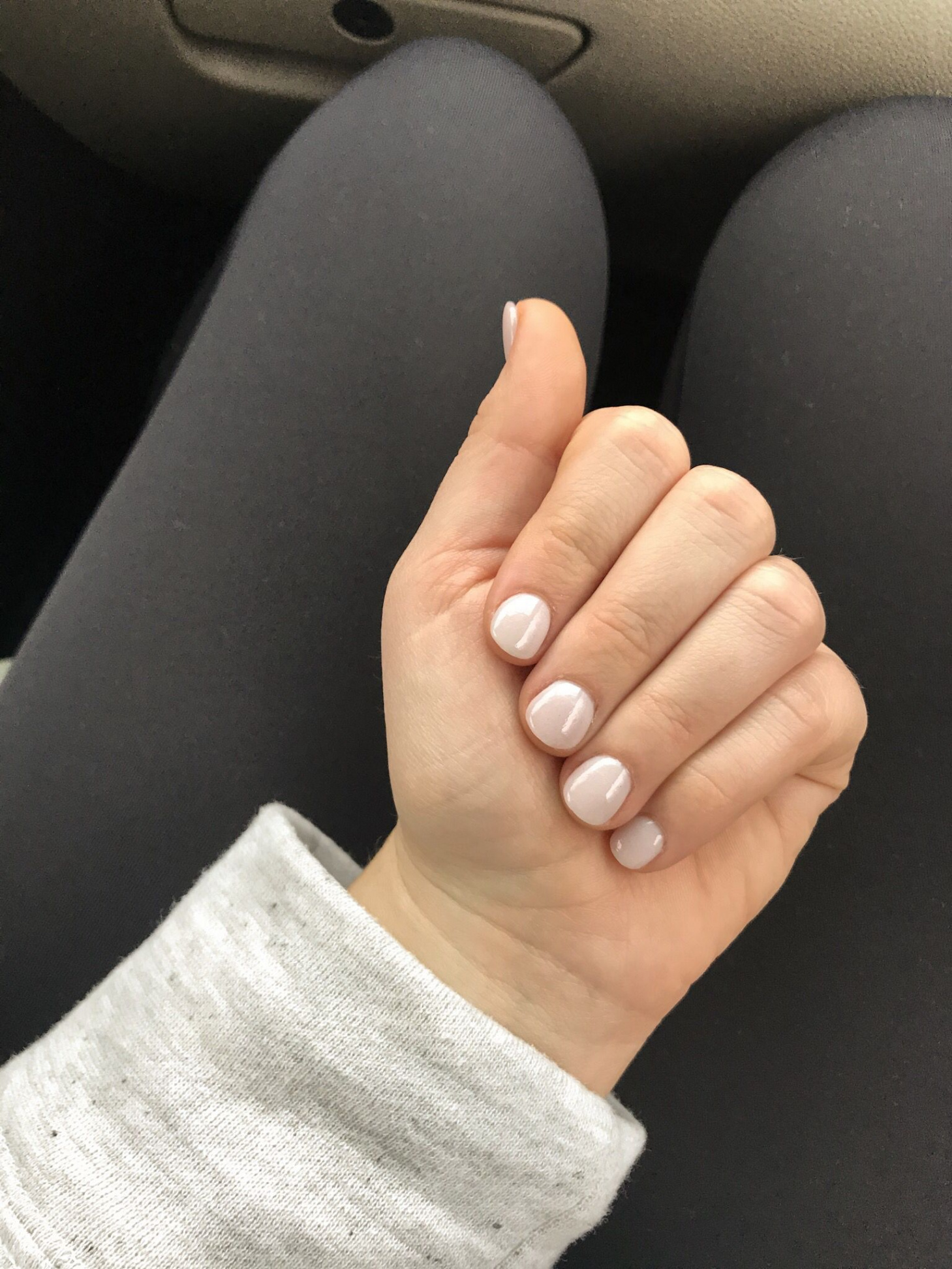 simple natural short winter nails in   Winter nails acrylic