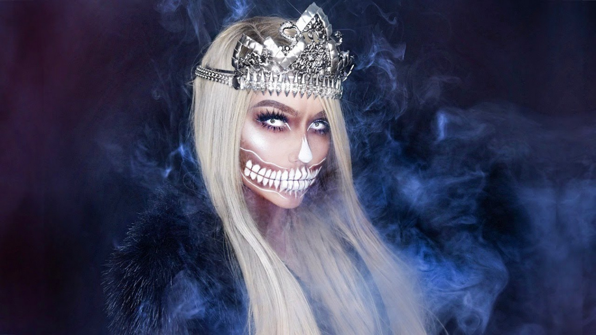 SKELETON QUEEN Halloween Tutorial (Super Easy) - Fluke Of Makeup