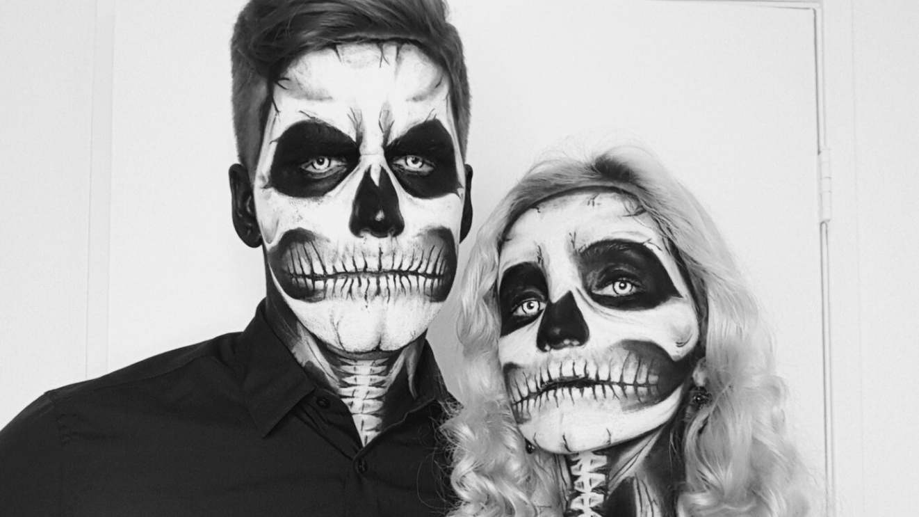 Skeleton Skull Makeup Process  Halloween in SoCal! — Adventures