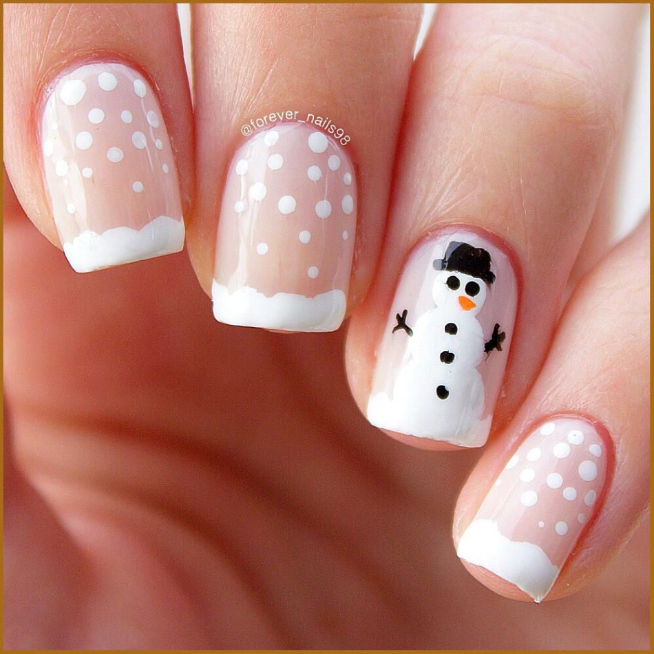 Snowman Nail Art #christmasnails #nails  Xmas nails, Christmas