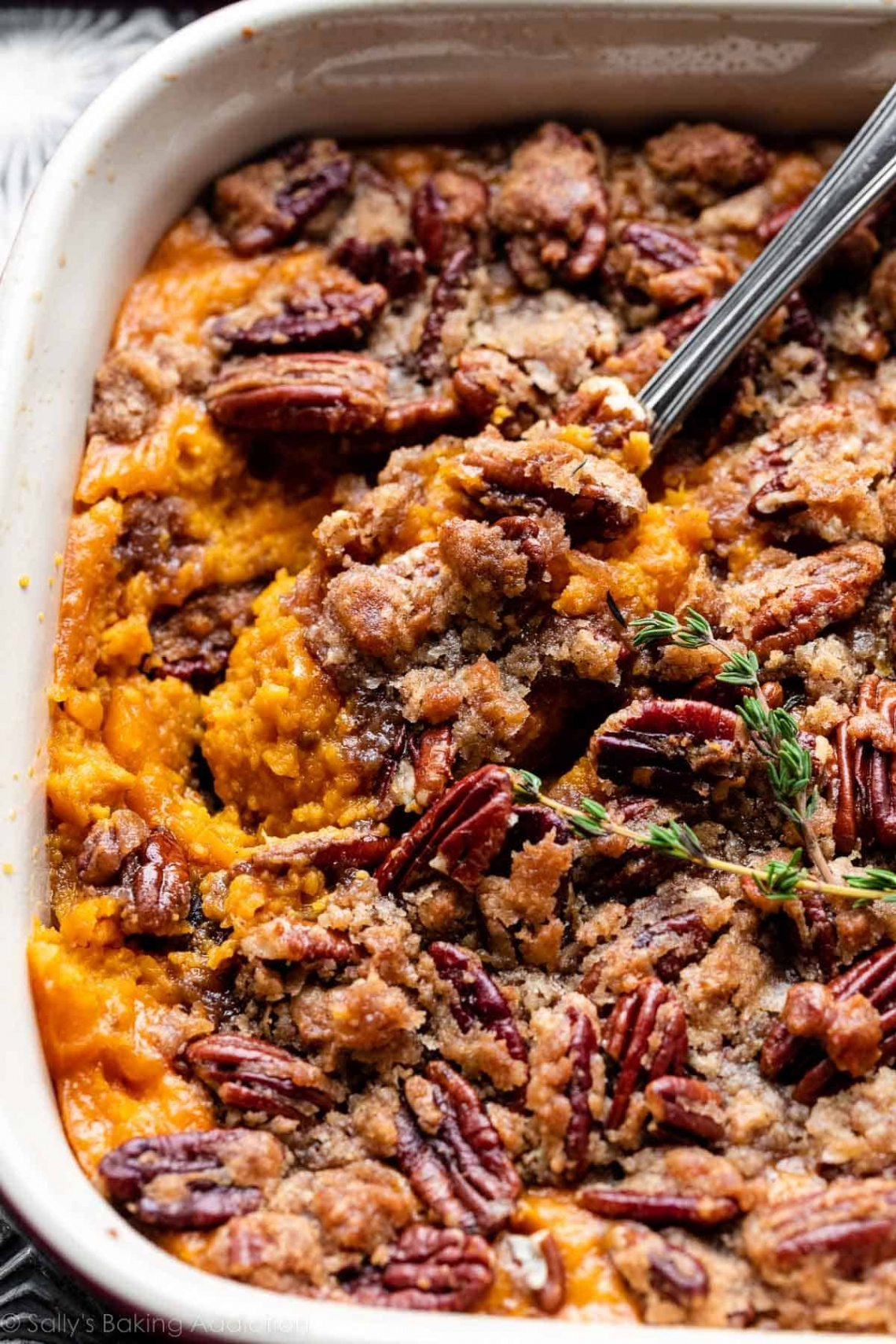 Sweet Potato Casserole Recipe with Pecan Topping