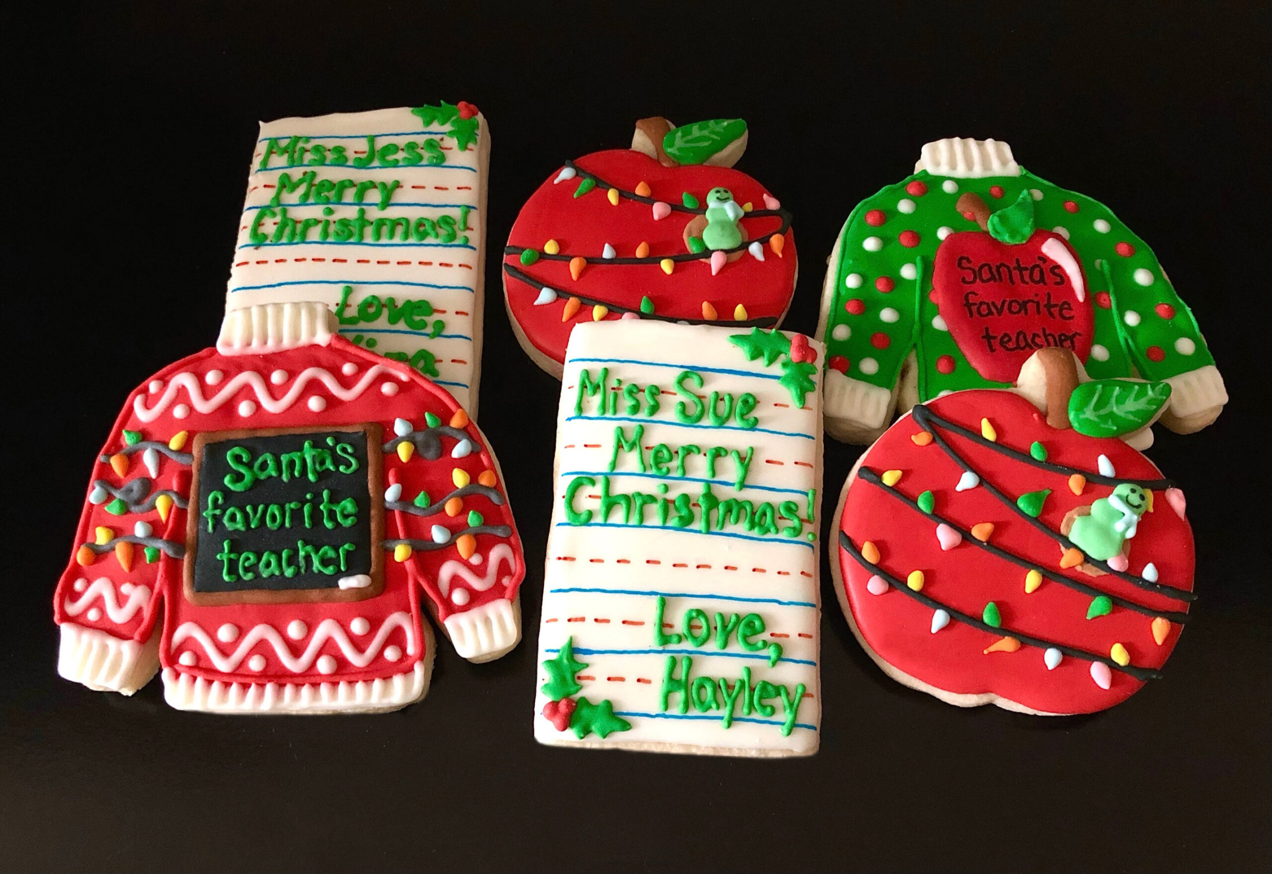 Teacher Christmas Gift Cookies One Dozen - Etsy