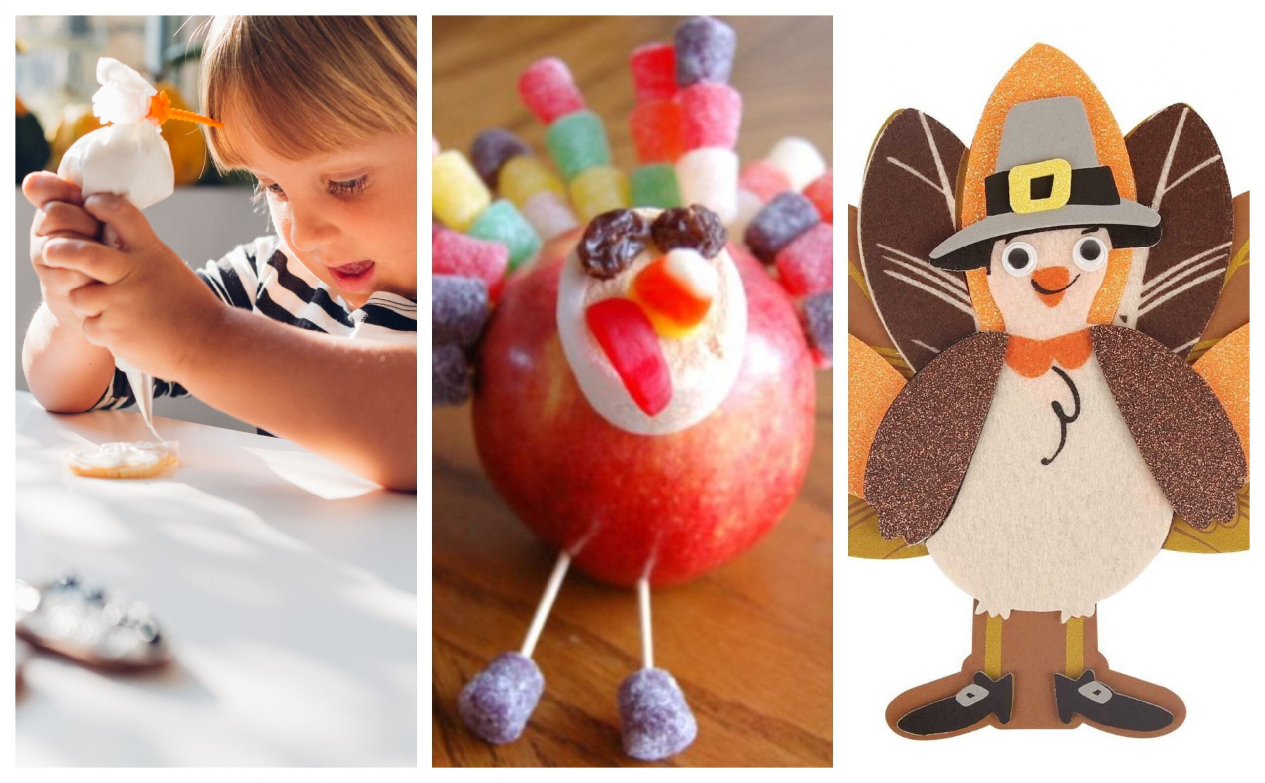 Thanksgiving kids table crafts and ideas