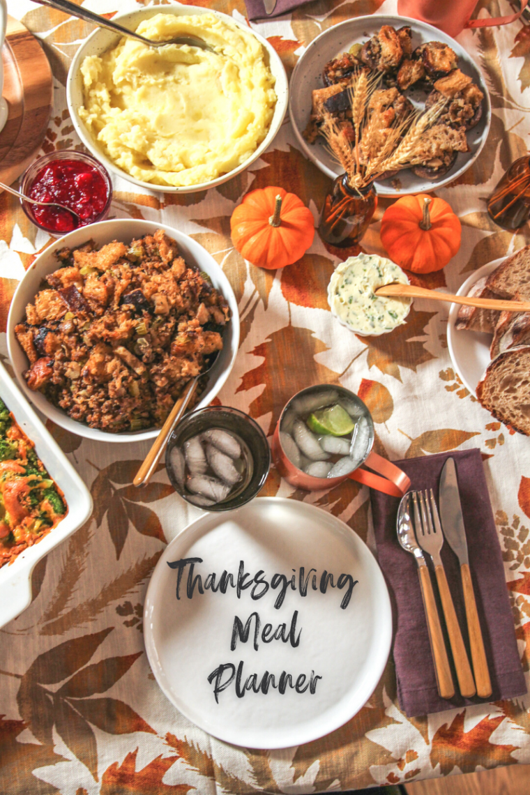 Thanksgiving Meal Planner (Small Family) - Sweetphi