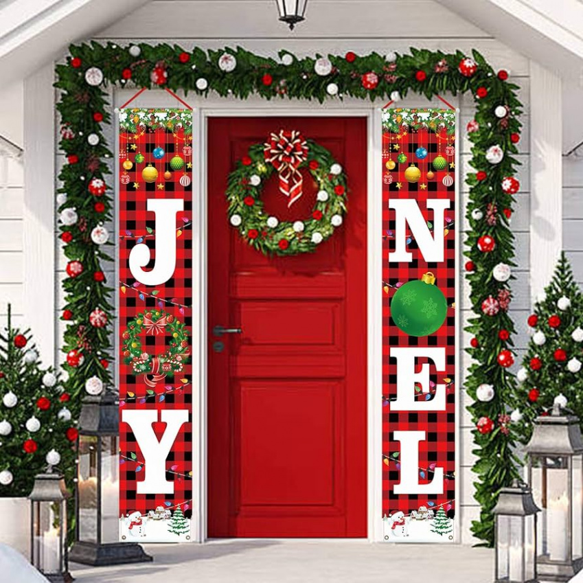 Tifeson Outdoor Christmas Decoration - Joy Noel Veranda Signs