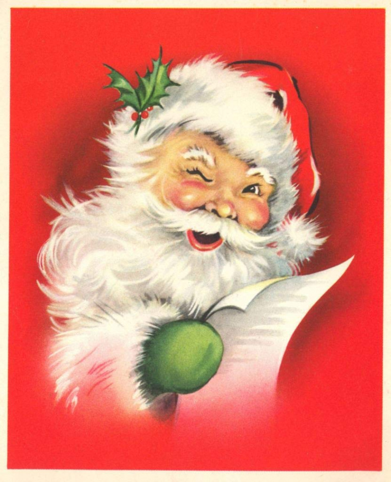 Vintage Retro Santa s Christmas Poster : Amazon