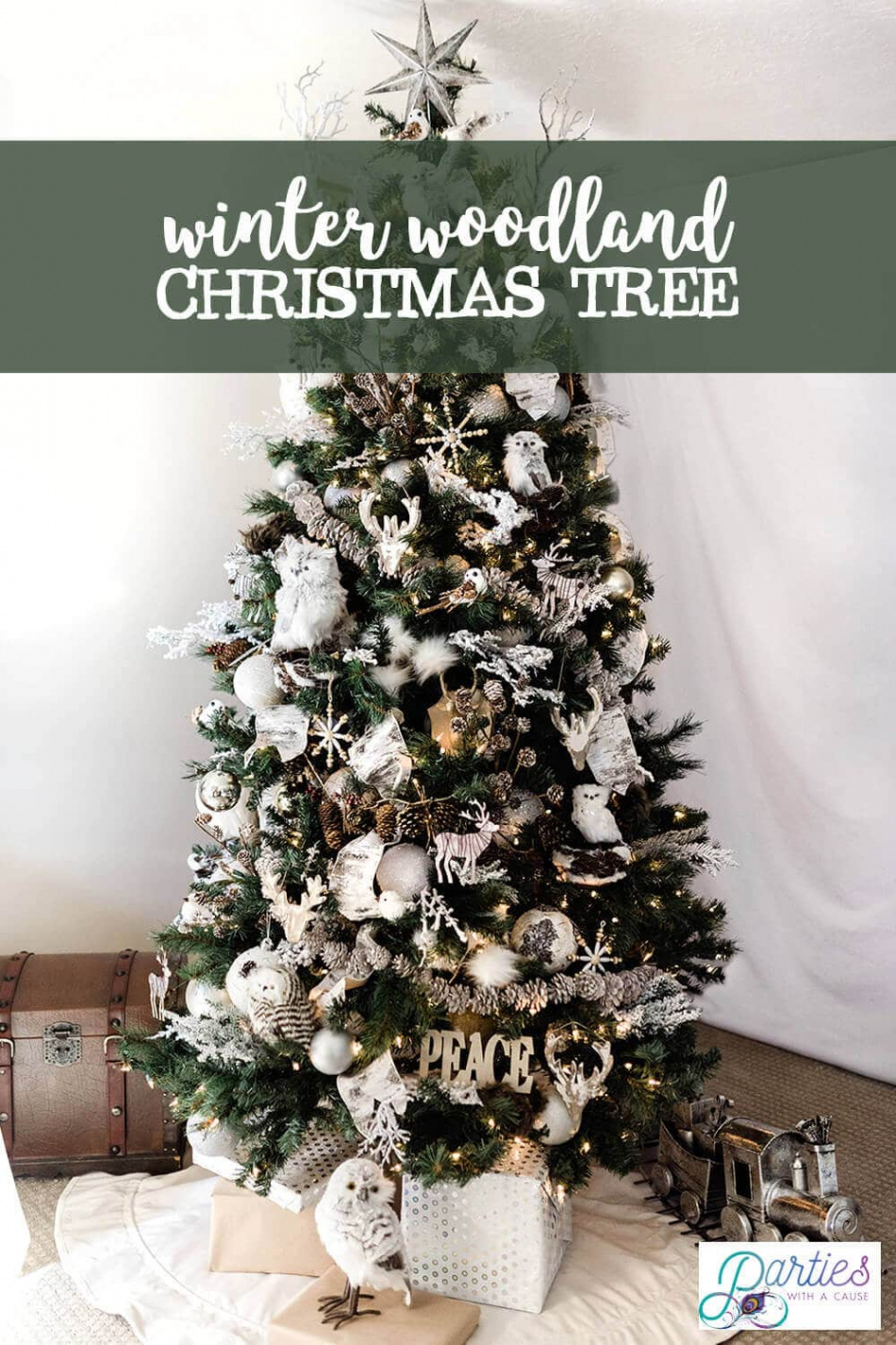 Winter Woodland Christmas Tree Decorating Ideas - Parties With A Cause