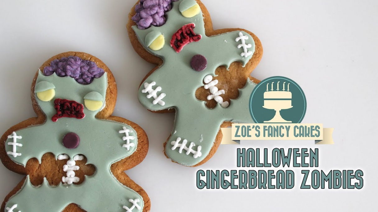 Zombie gingerbread men cookies