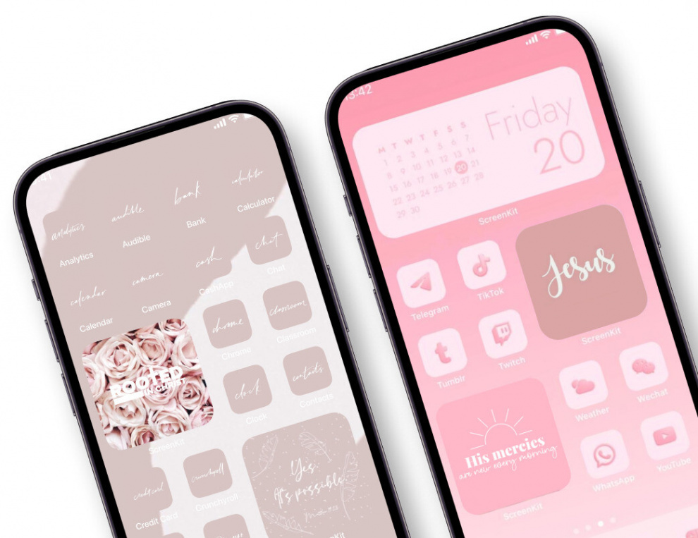 Aesthetic and Pastel Theme For iOS - Screen Kit™