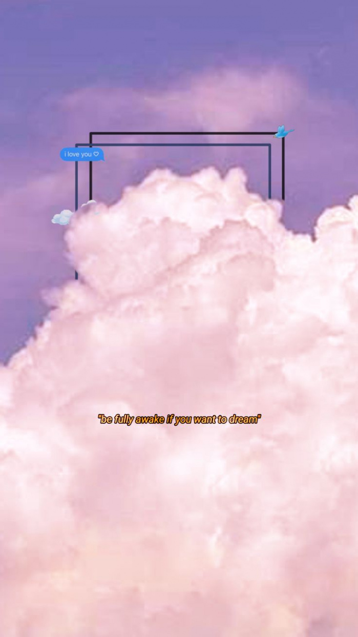 Aesthetic cloud text wallpaper  Aesthetic backgrounds, Unique