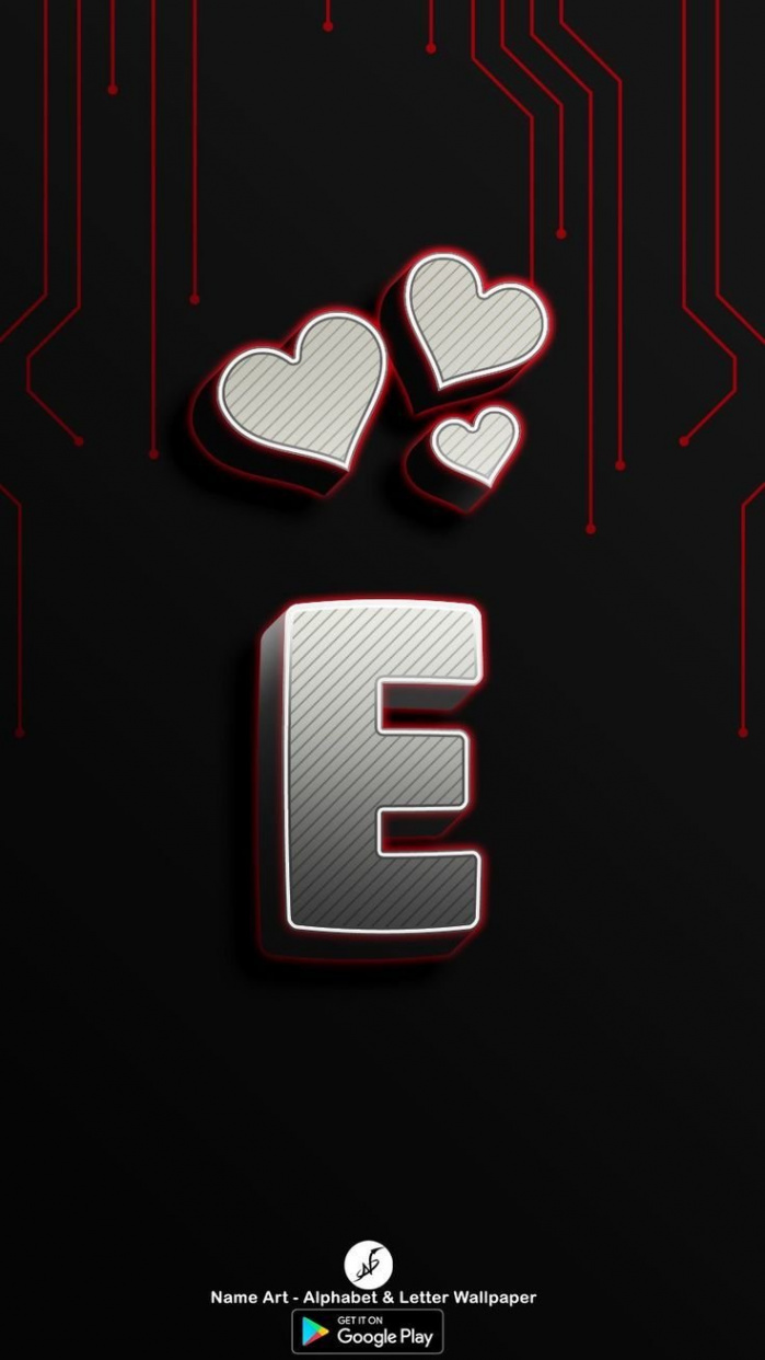 Alphabet E With Hearts Wallpaper Download  MobCup