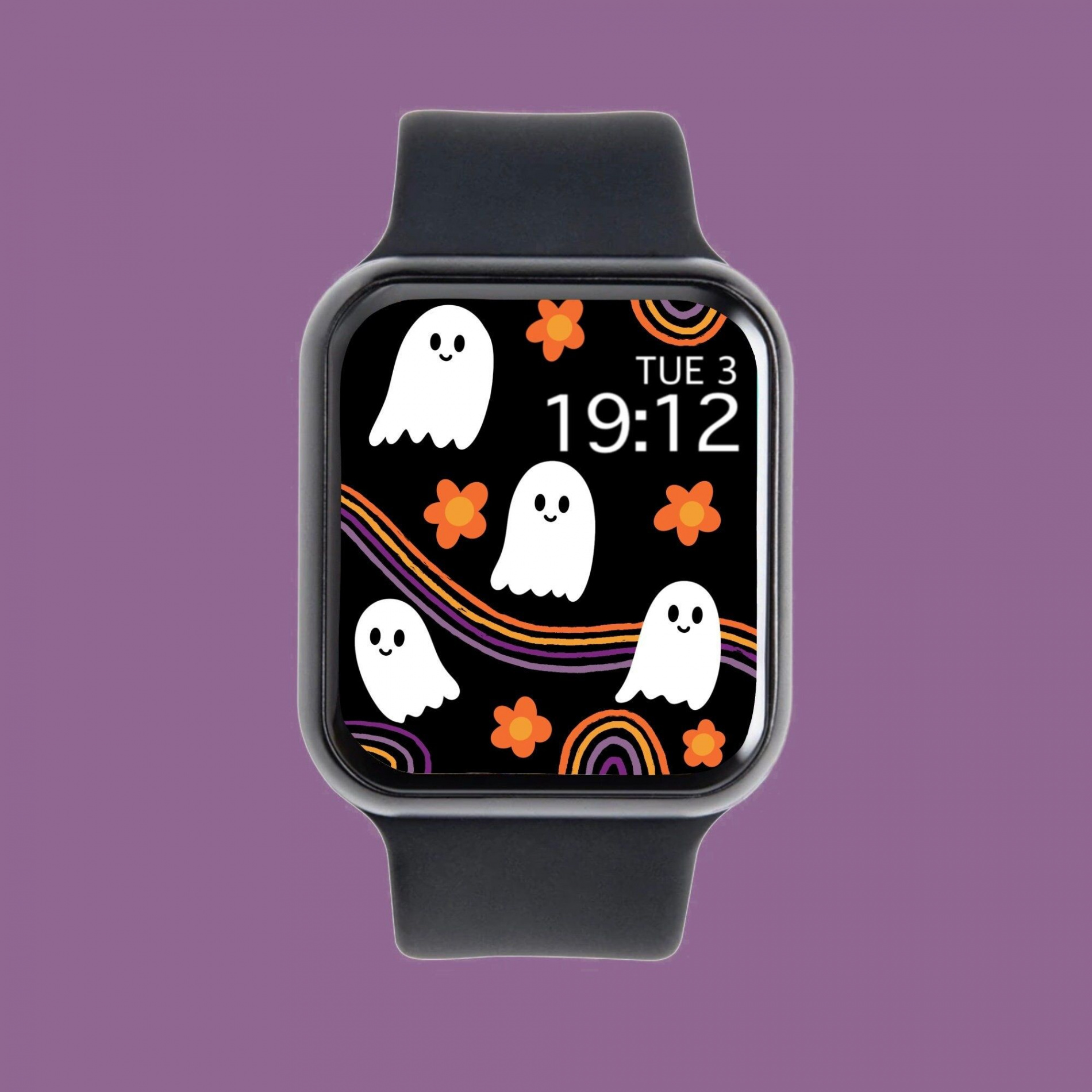 Apple Watch Wallpaper for Halloween Ghosts Watch Face - Etsy in