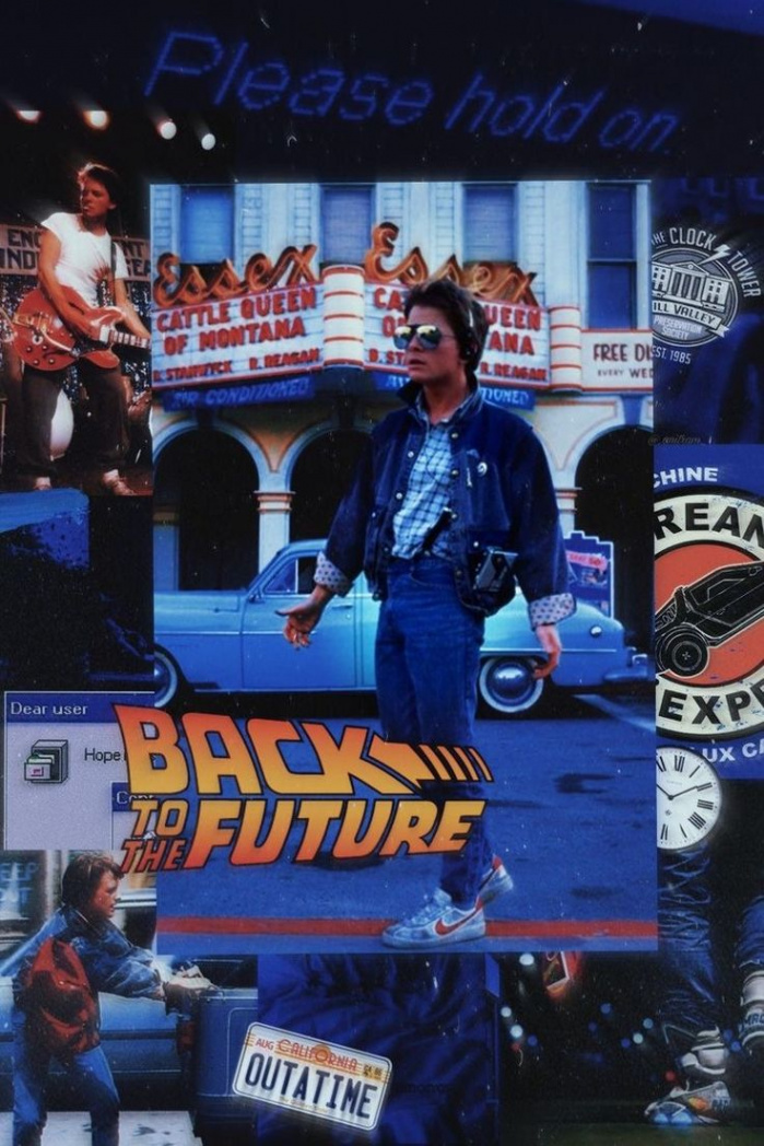 Back <— to the future  s aesthetic wallpaper, s retro