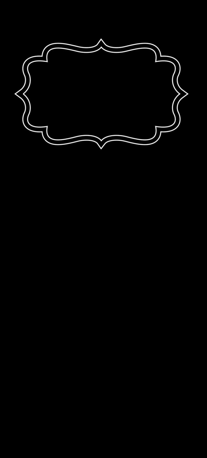 Black and white iPhone X lock screen clock border wallpaper