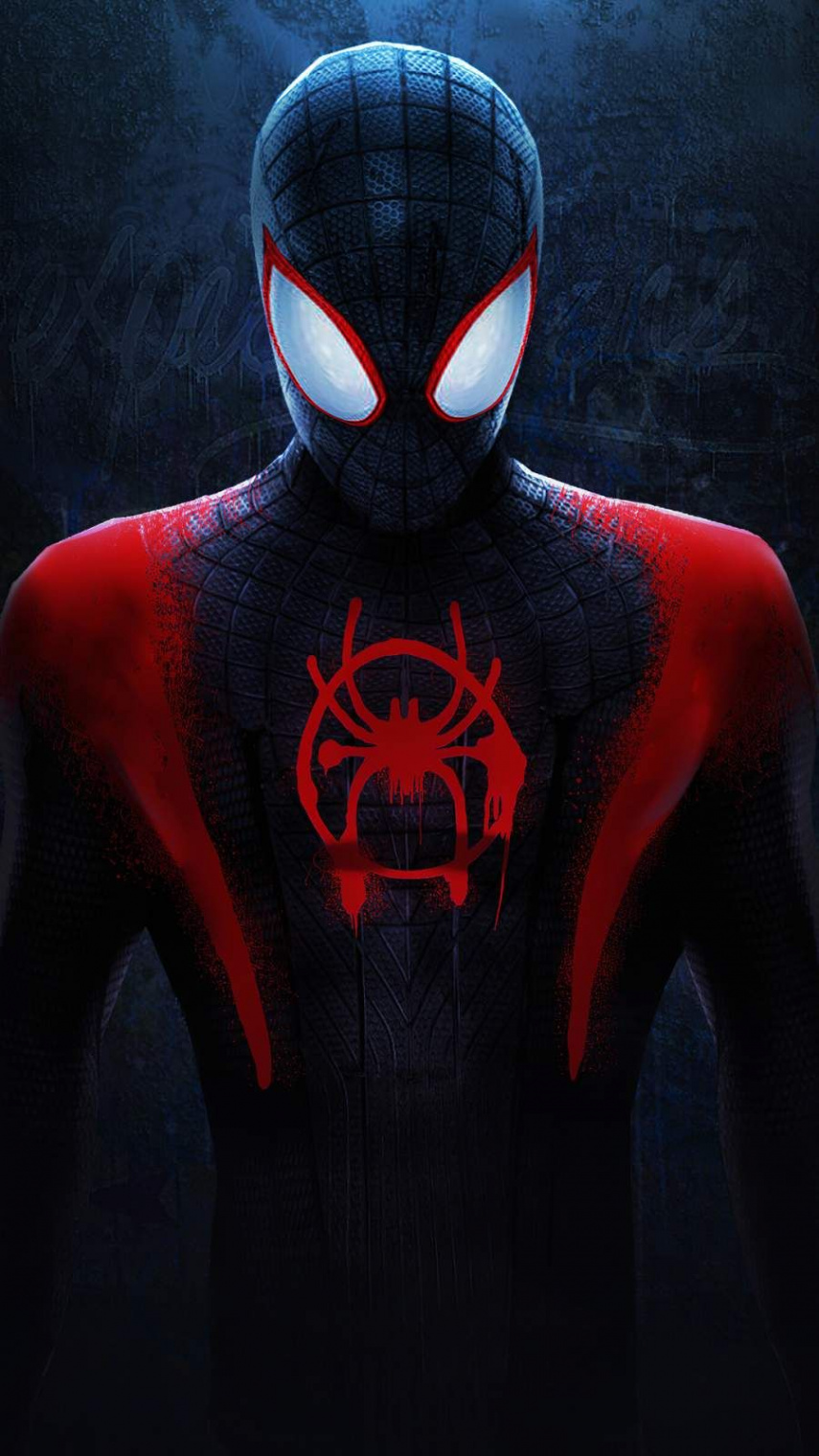 Black Spider Man iPhone Wallpaper  Marvel spiderman art, Spider