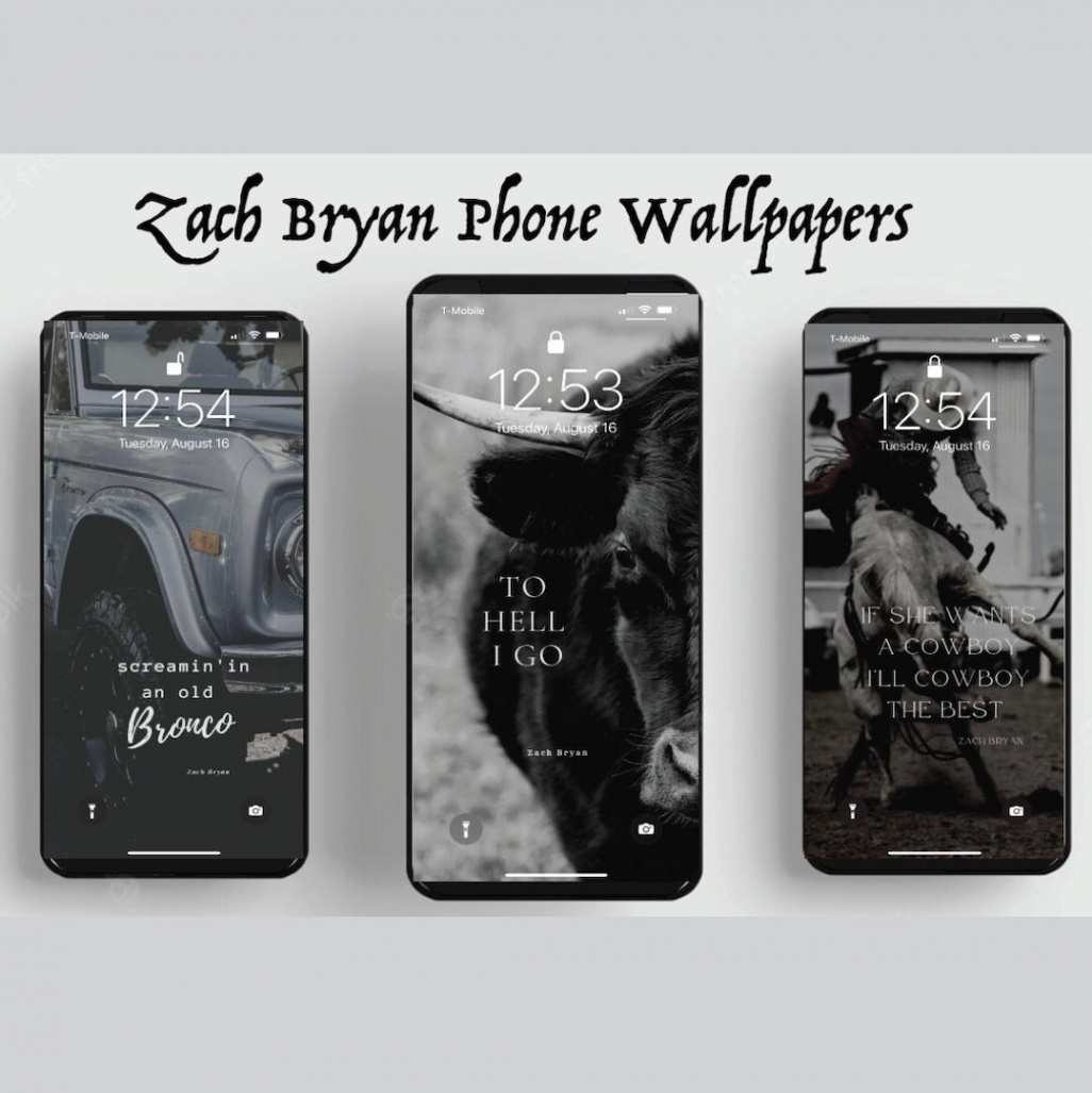 Buy Zach Bryan Phone Wallpaper Background Country Western Rodeo Online in  India - Etsy