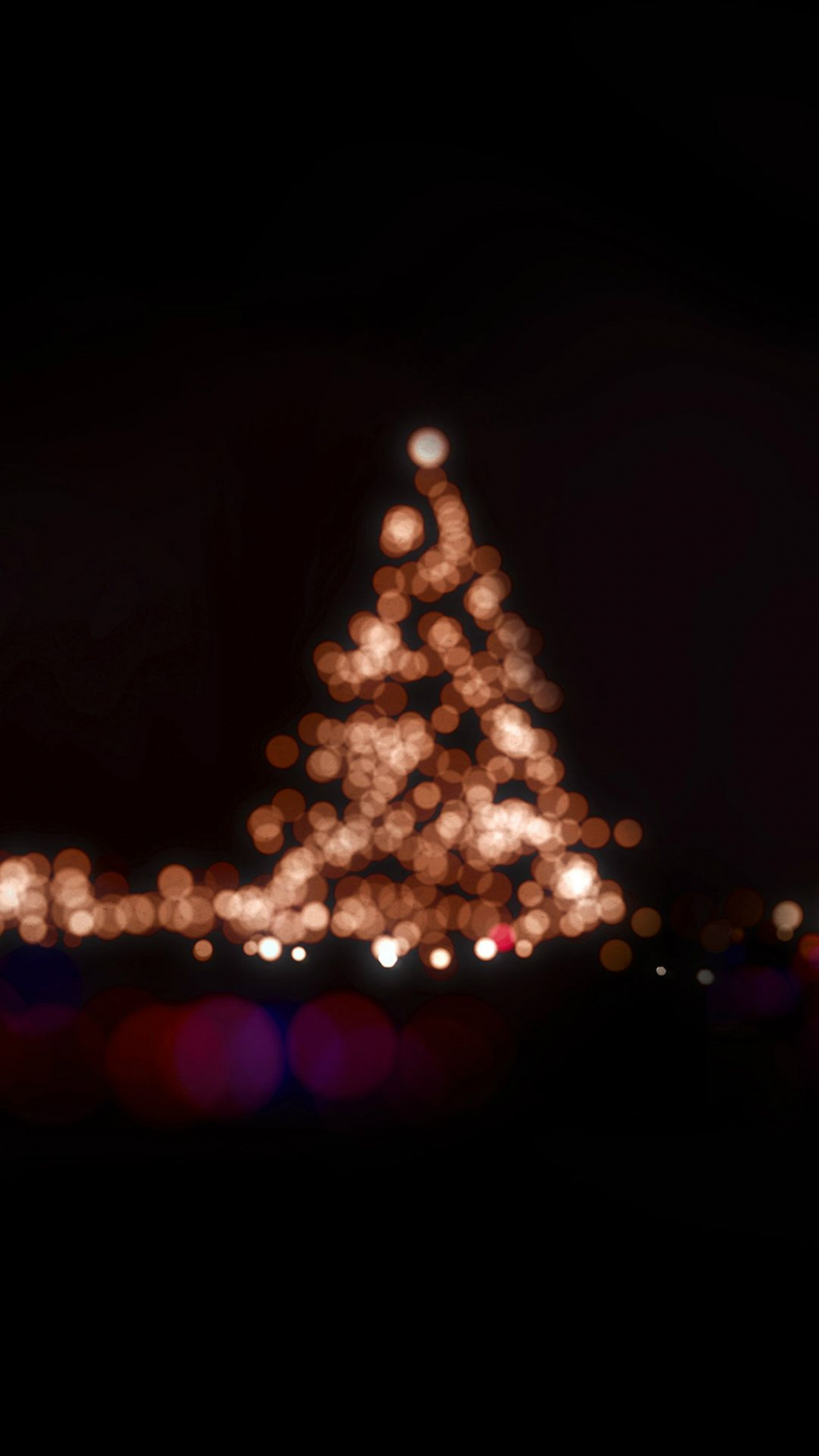 Christmas Lights Bokeh Love Dark Night iPhone  Wallpaper Download