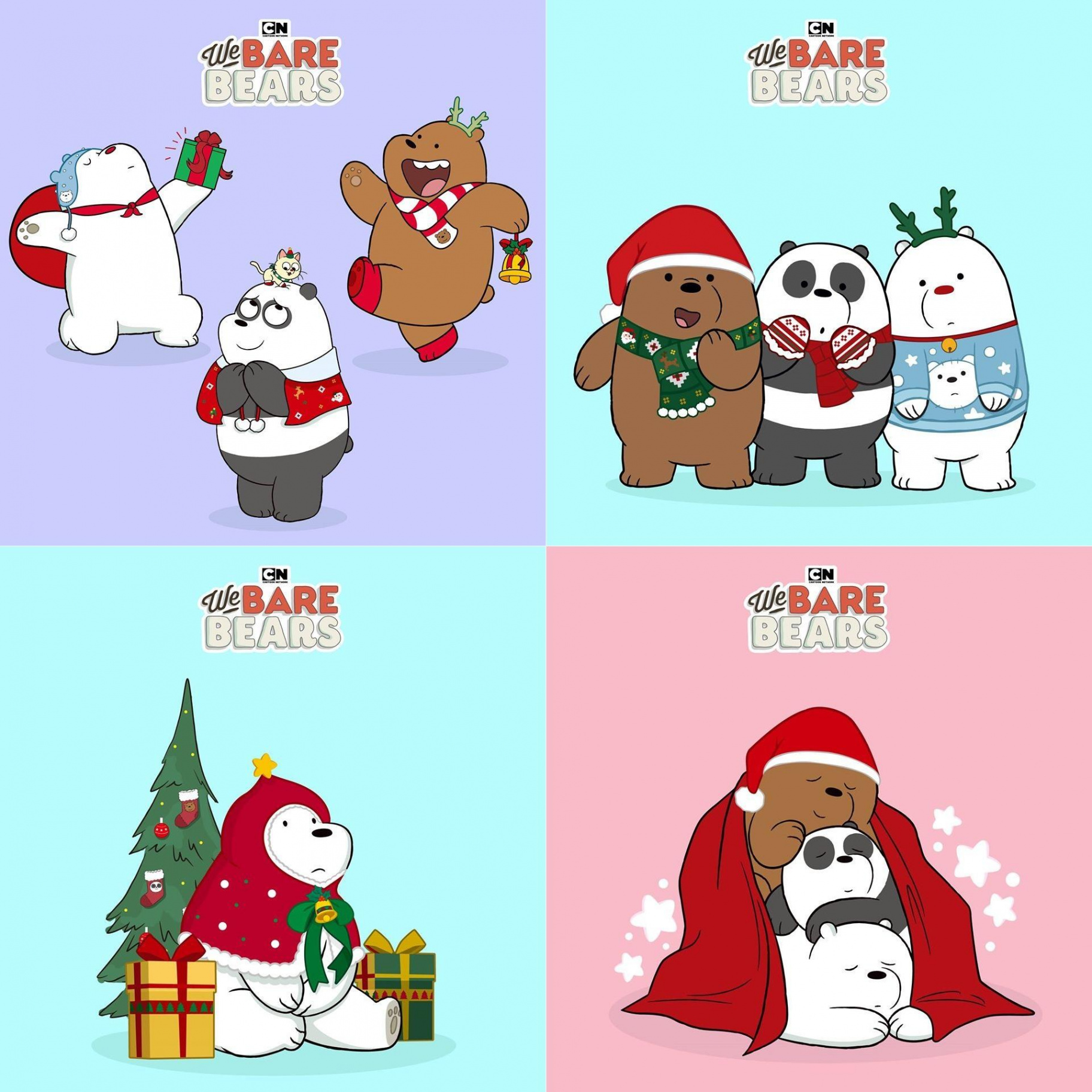 Christmas We Bare Bears Wallpapers - Wallpaper Cave