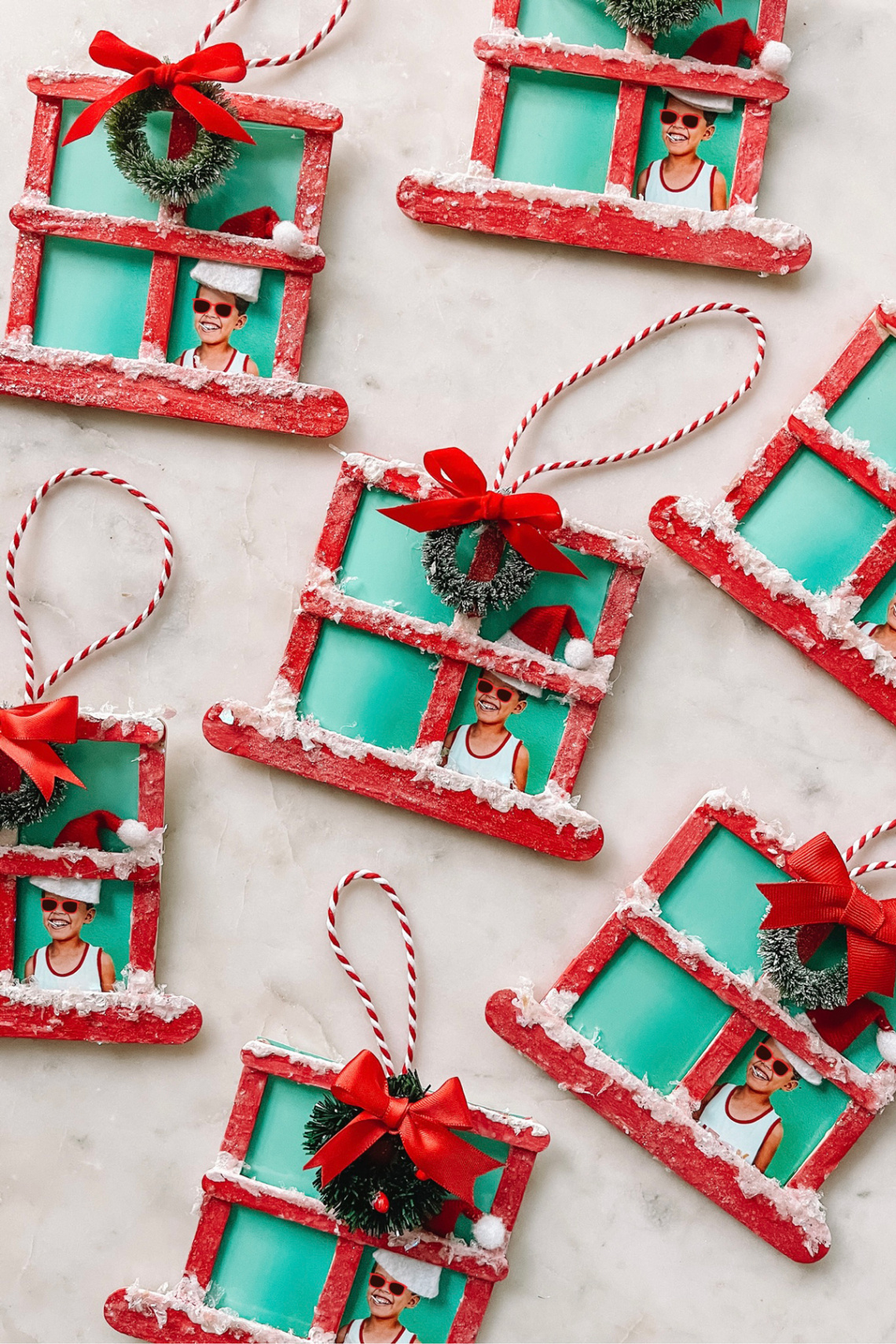 Christmas Window Popsicle Stick Ornament Craft - Studio DIY