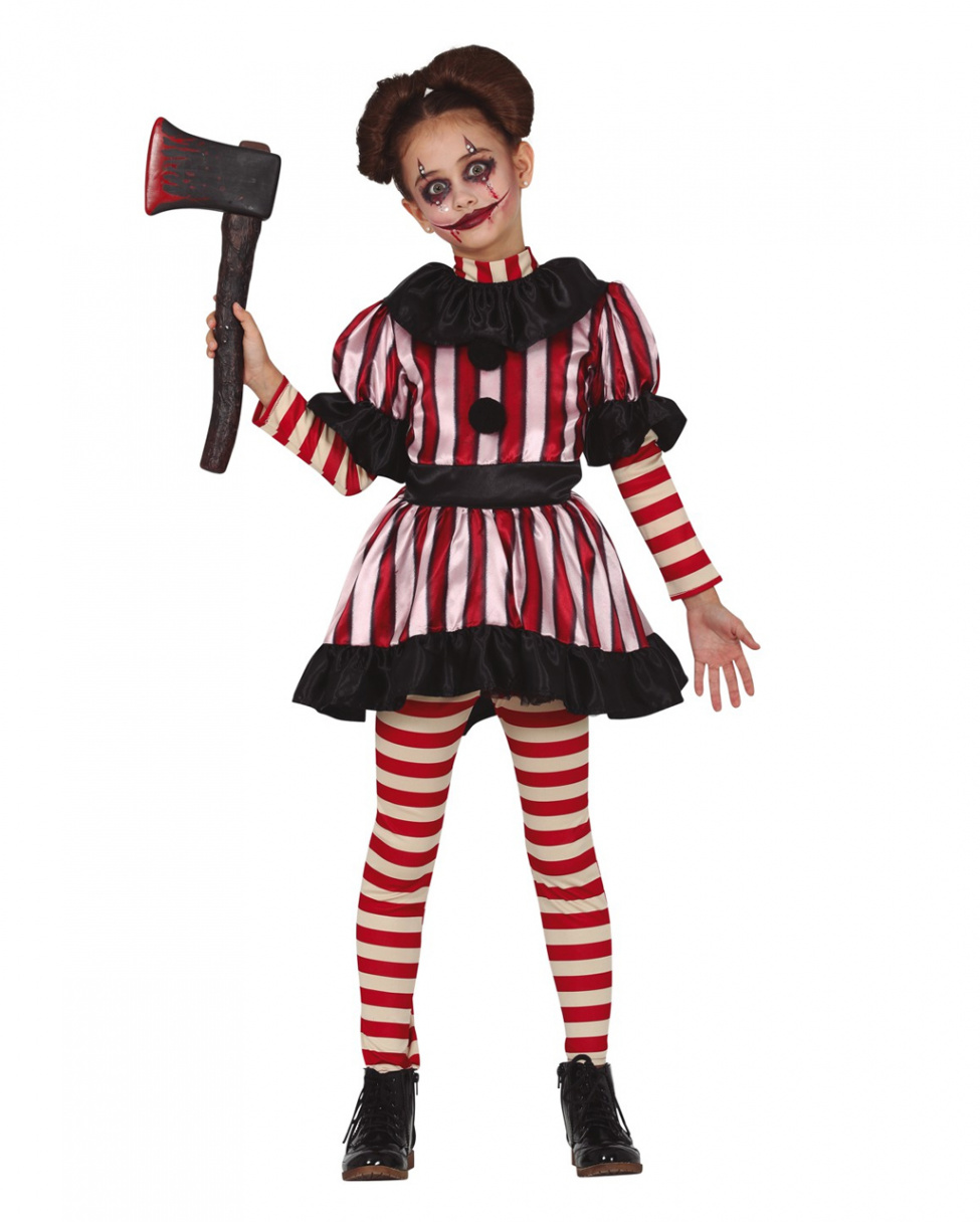 Crazy Clown Girl Child Costume