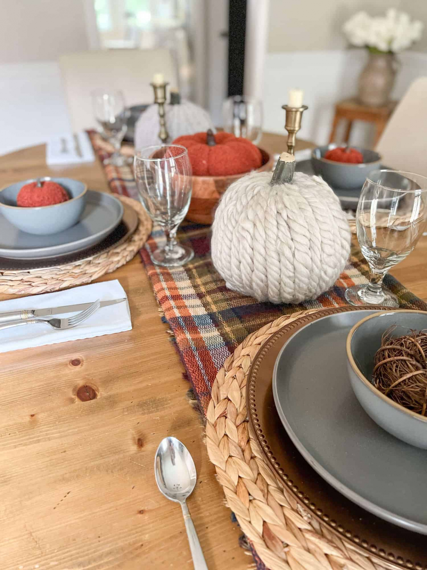 Creating a Small Family Thanksgiving Table - Noting Grace