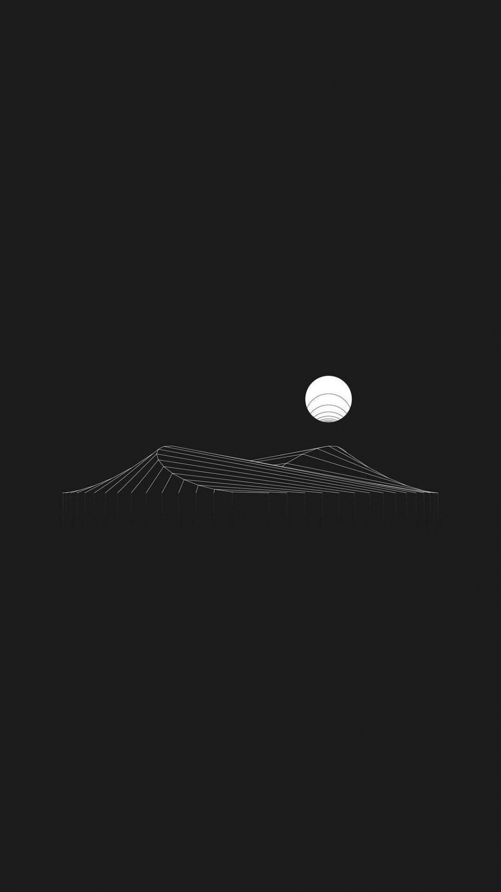 Dark & Black Background Wallpaper of Minimalist Art Drawing