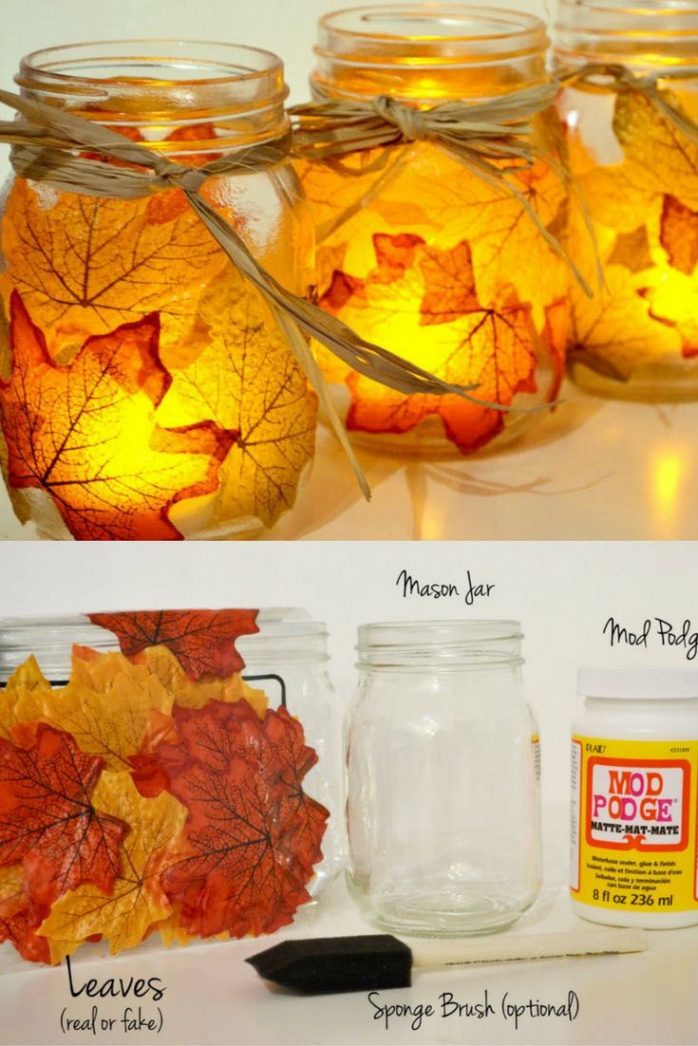 Decorating a Thanksgiving Table With Mason Jars  Fall crafts