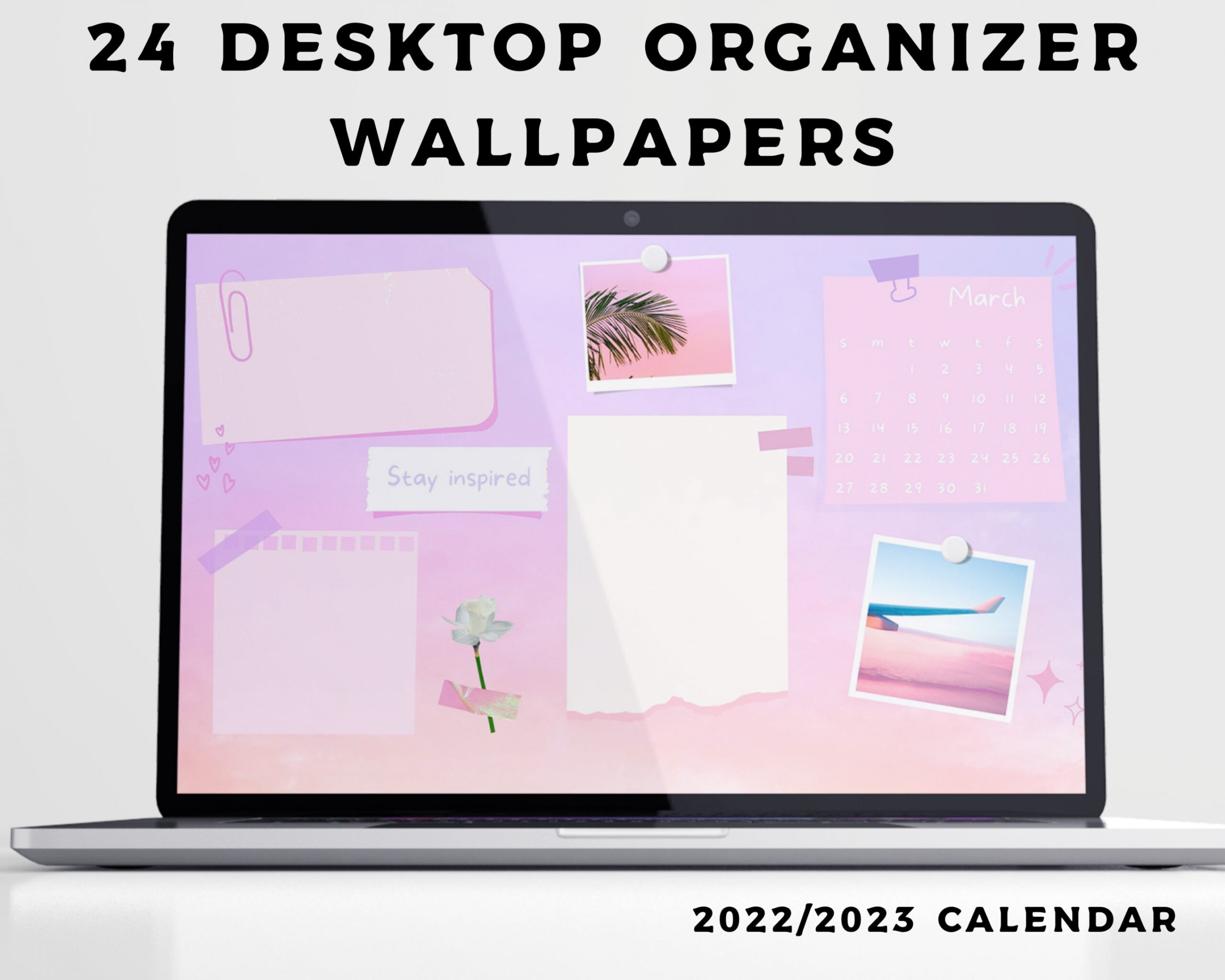 Desktop Wallpaper Pastell Pink Farbverlauf Wallpapers - Etsy