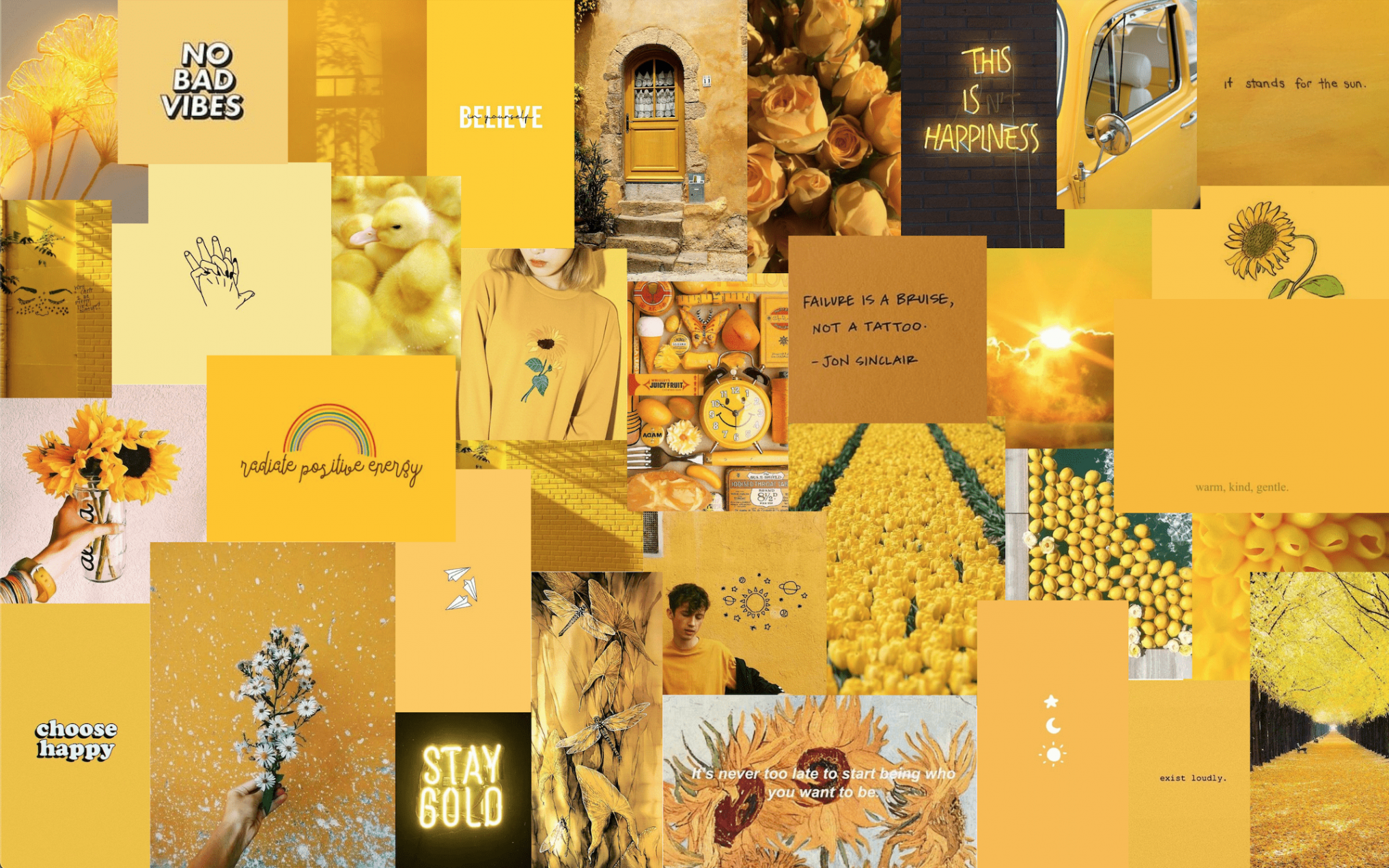 Desktop Yellow Aesthetic Wallpaper Discover more Beautiful, Color