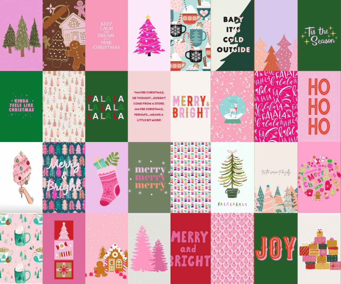 Digitaler Download Preppy Christmas Collage Kit Druckbare - Etsy