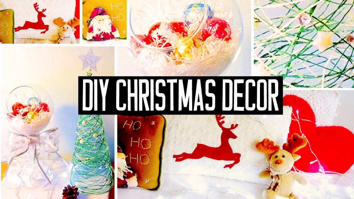 DIY Christmas room decorations! No-sew pillow, easy tree & more! Holiday  decor