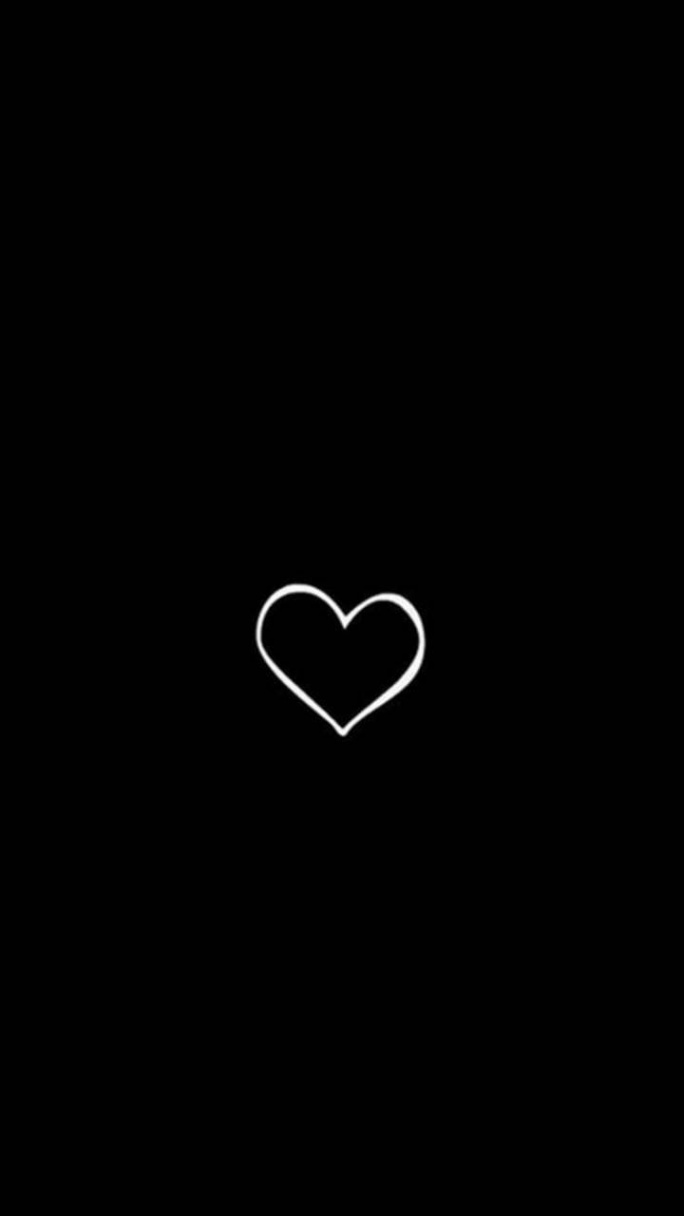 Download Black And White Heart Outline Wallpaper  Wallpapers