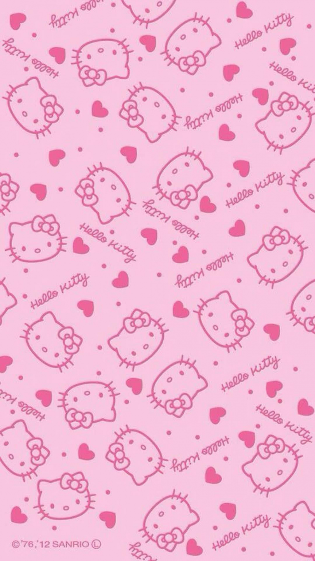 Download Cute Pink Hello Kitty Hearts Wallpaper Art Wallpaper