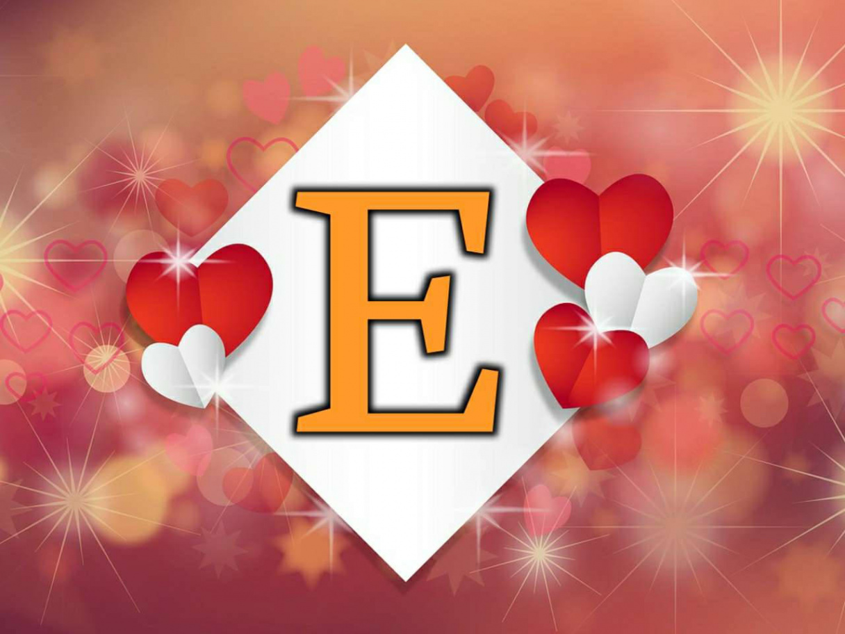 Download Letter E Hearts Wallpaper  Wallpapers