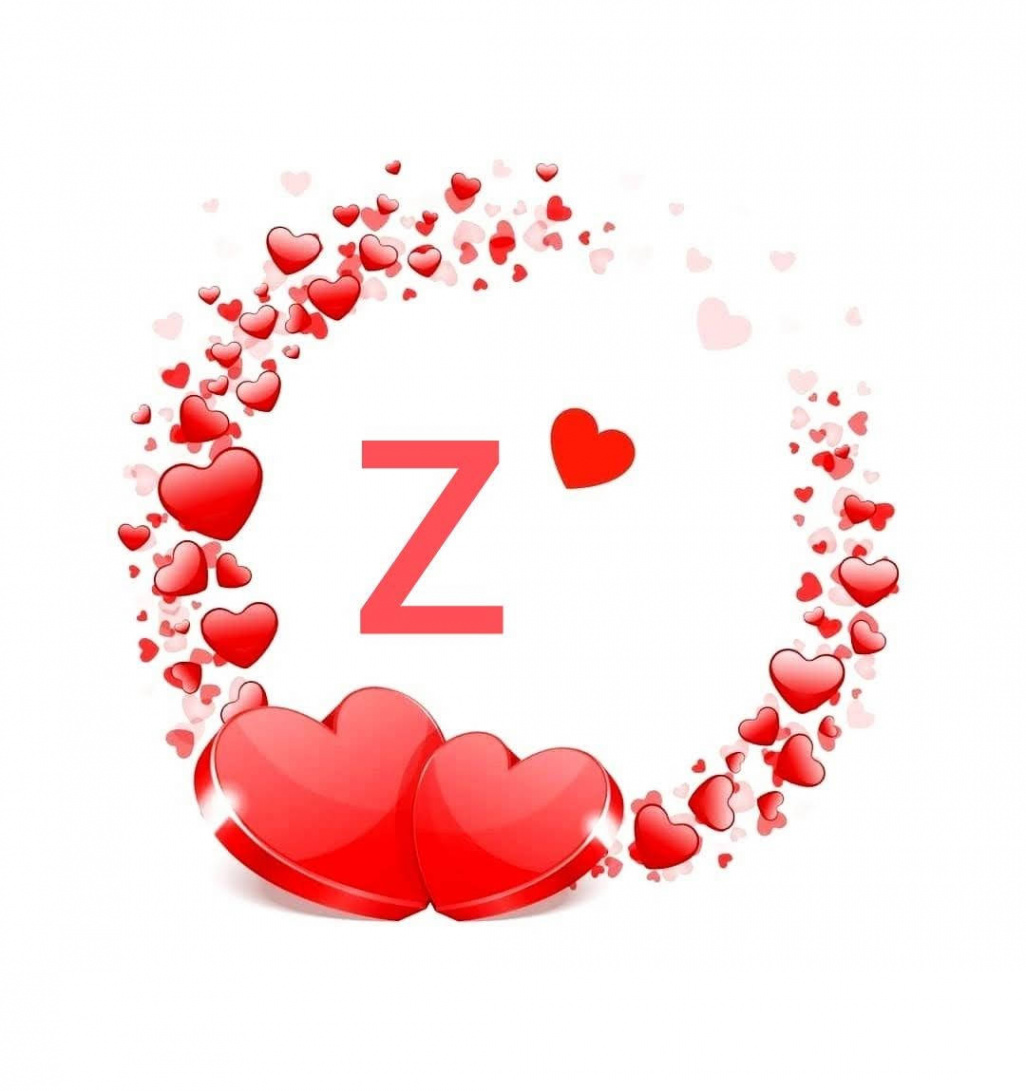 Download Letter Z With Red Hearts Wallpaper  Wallpapers