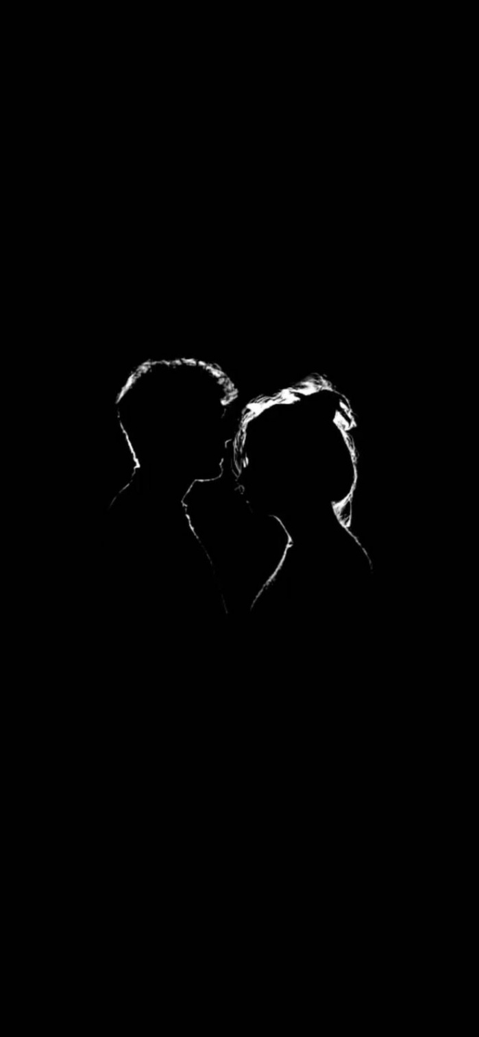 Download Love Black And White Couple Silhouette Wallpaper