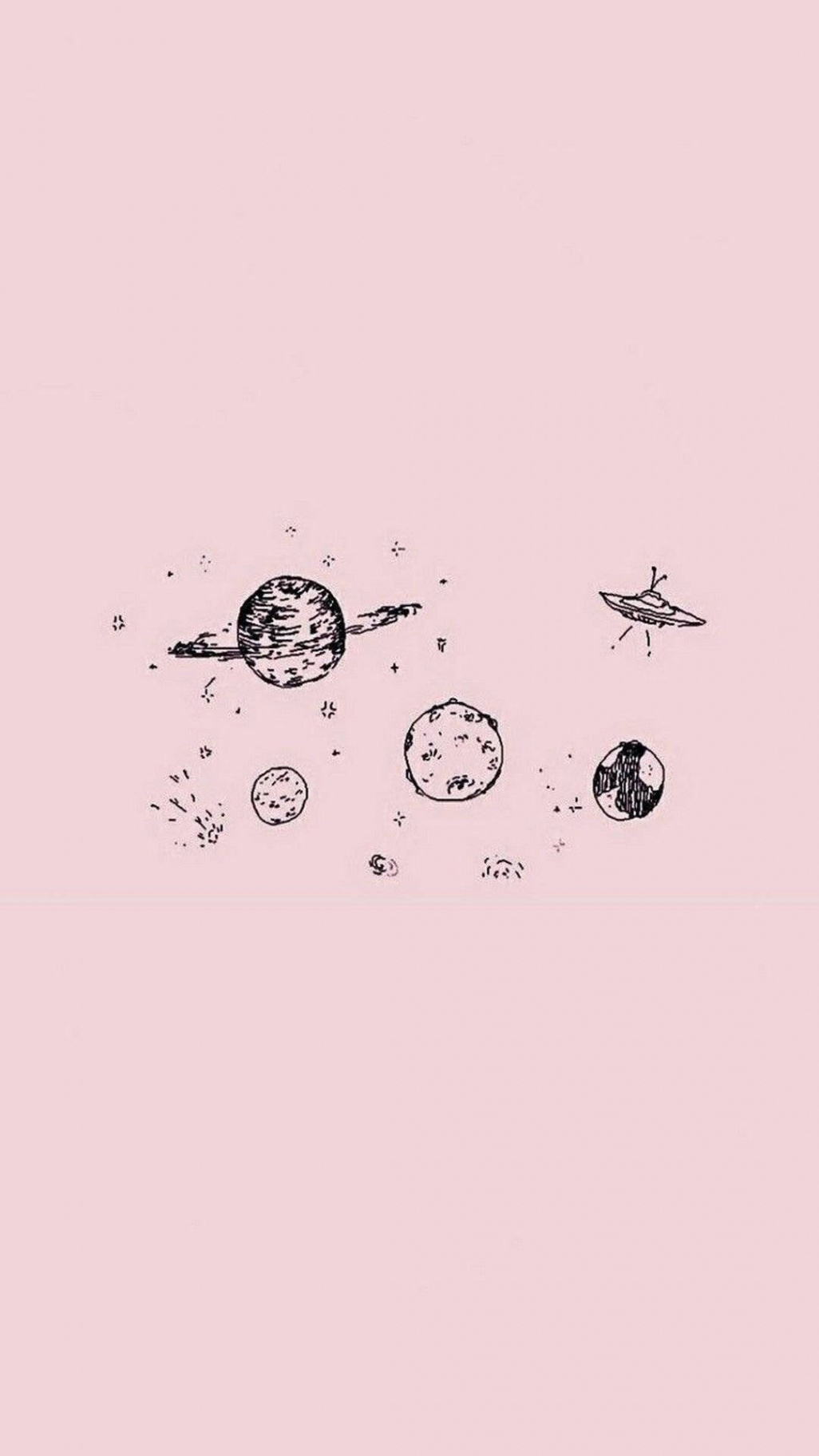 Download Minimalist Space Doodle Art Aesthetic Tablet Wallpaper