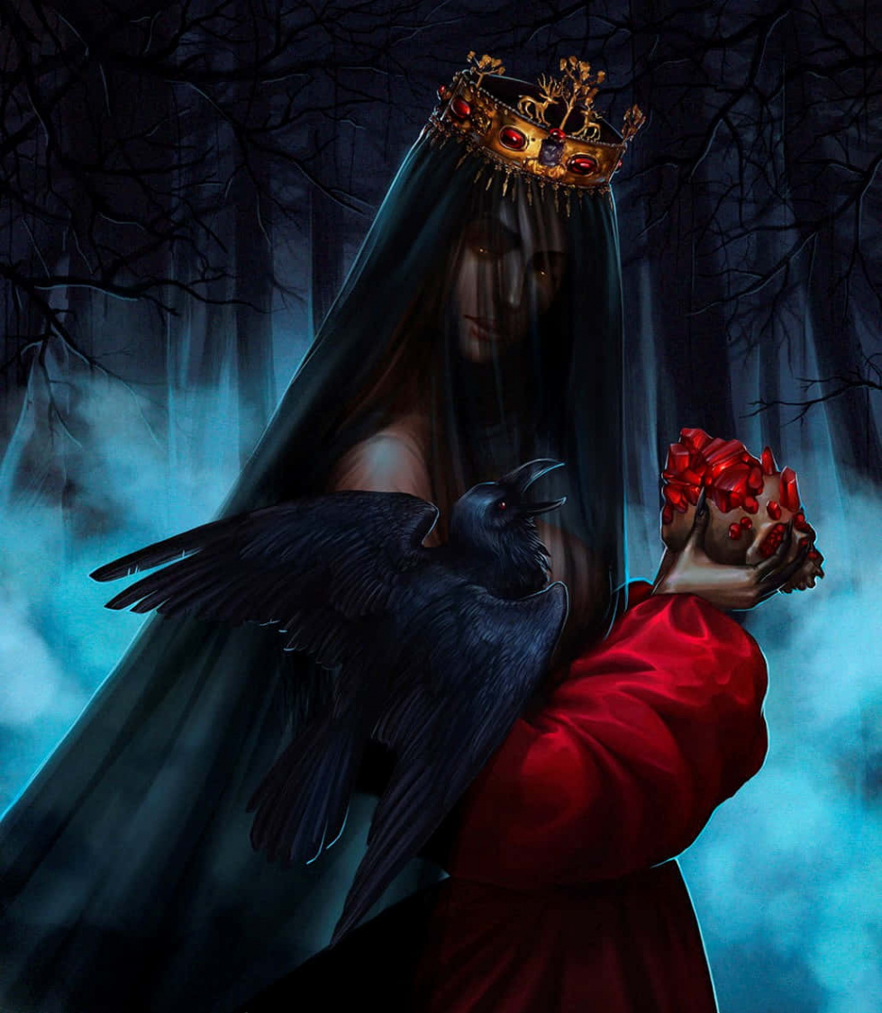 Download Mysterious Dark Queen in an Enchanting Forest Wallpaper