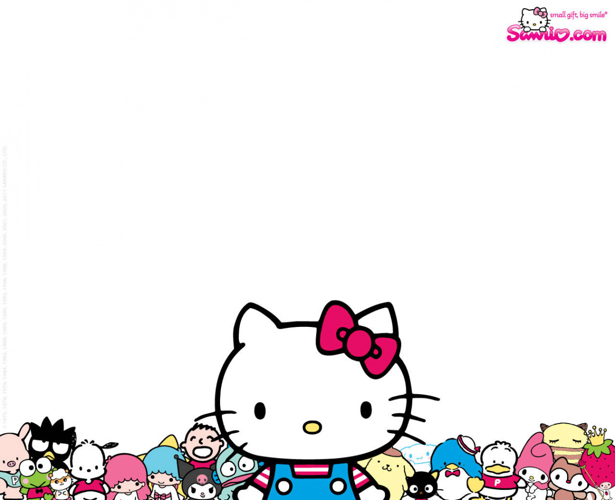 Download Sanrio Characters In White Background Wallpaper