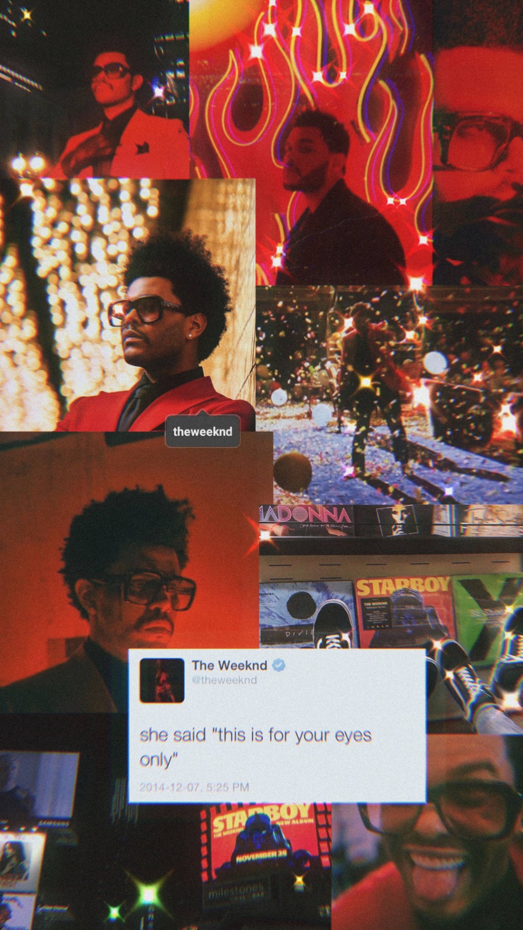 Downloaden Derästhetik-collage Von The Weeknd Wallpaper