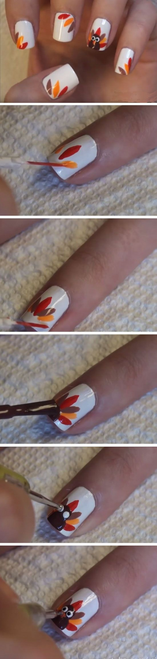 Easy Fall Nail Designs for Short Nails  Turkey nails