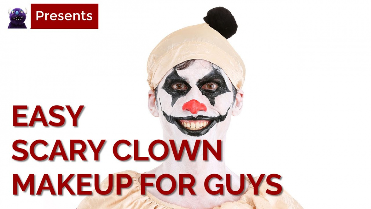 Easy Scary Clown Makeup Tutorial for Guys