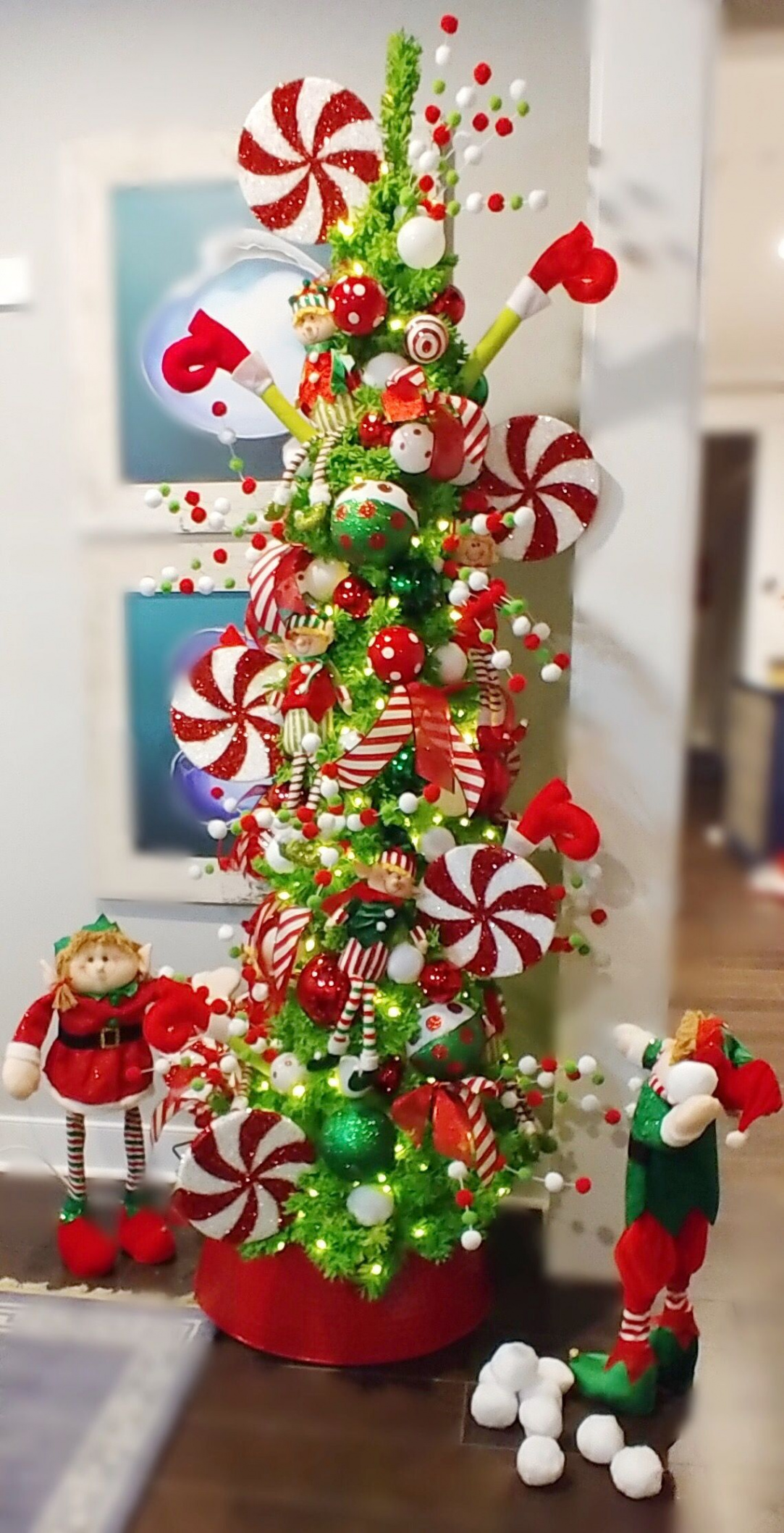 Elf Christmas Tree  Christmas tree decorations diy, Elf christmas